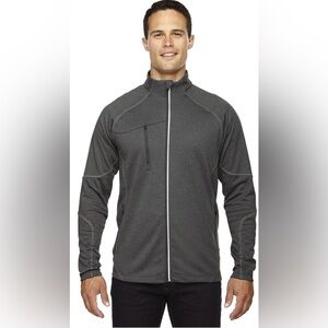 North End Men's Grey Gravity long sleeve Performance Fleece Jacket Size M